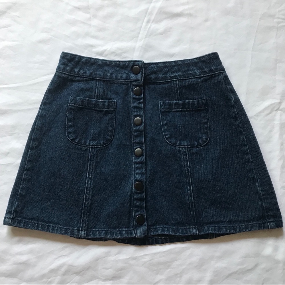 Brandy Melville dark blue denim jean skirt